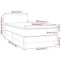 Box spring bed with blue fabric mattress 90x200 cm by vidaXL, Beds and slatted bases - Ref: Foro24-3139871, Price: 290,29 €, ...