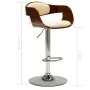Küchenhocker aus Bugholz und cremefarbenem Kunstleder von vidaXL, Küchenhocker - Ref: Foro24-283118, Preis: 140,32 €, Rabatt: %