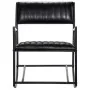 Silla mecedora de cuero auténtico negro de vidaXL, Mecedoras - Ref: Foro24-282905, Precio: 153,91 €, Descuento: %