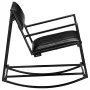 Silla mecedora de cuero auténtico negro de vidaXL, Mecedoras - Ref: Foro24-282905, Precio: 153,91 €, Descuento: %