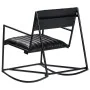 Silla mecedora de cuero auténtico negro de vidaXL, Mecedoras - Ref: Foro24-282905, Precio: 153,91 €, Descuento: %