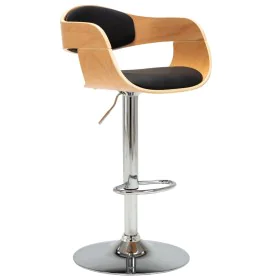 Gekrümmter Holzküchenhocker mit schwarzem Kunstleder von vidaXL, Küchenhocker - Ref: Foro24-283121, Preis: 154,09 €, Rabatt: %