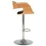 Curved wooden kitchen stool with black synthetic leather. by vidaXL, Kitchen stools - Ref: Foro24-283121, Price: 154,09 €, Di...