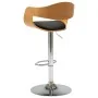 Curved wooden kitchen stool with black synthetic leather. by vidaXL, Kitchen stools - Ref: Foro24-283121, Price: 154,09 €, Di...