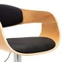Curved wooden kitchen stool with black synthetic leather. by vidaXL, Kitchen stools - Ref: Foro24-283121, Price: 154,09 €, Di...