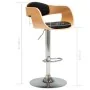 Curved wooden kitchen stool with black synthetic leather. by vidaXL, Kitchen stools - Ref: Foro24-283121, Price: 154,09 €, Di...