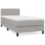 Box spring bed with light gray fabric mattress 90x190 cm by vidaXL, Beds and slatted bases - Ref: Foro24-3139857, Price: 286,...