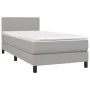 Box spring bed with light gray fabric mattress 90x190 cm by vidaXL, Beds and slatted bases - Ref: Foro24-3139857, Price: 286,...