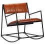 Silla mecedora de cuero auténtico marrón von vidaXL, Schaukelstühle - Ref: Foro24-282903, Preis: 147,61 €, Rabatt: %