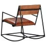 Silla mecedora de cuero auténtico marrón von vidaXL, Schaukelstühle - Ref: Foro24-282903, Preis: 147,61 €, Rabatt: %