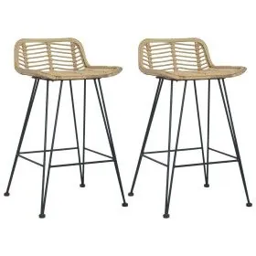 Kitchen stools 2 units natural rattan by vidaXL, Kitchen stools - Ref: Foro24-285232, Price: 229,59 €, Discount: %