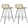 Kitchen stools 2 units natural rattan by vidaXL, Kitchen stools - Ref: Foro24-285232, Price: 229,59 €, Discount: %