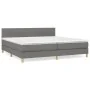 Box spring bed with dark gray fabric mattress 200x200 cm by vidaXL, Beds and slatted bases - Ref: Foro24-3140642, Price: 576,...