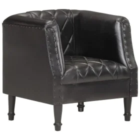 Black Genuine Goat Leather Bucket Armchair by vidaXL, Armchairs - Ref: Foro24-286617, Price: 283,26 €, Discount: %