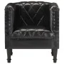 Black Genuine Goat Leather Bucket Armchair by vidaXL, Armchairs - Ref: Foro24-286617, Price: 283,26 €, Discount: %
