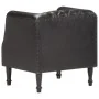Black Genuine Goat Leather Bucket Armchair by vidaXL, Armchairs - Ref: Foro24-286617, Price: 283,26 €, Discount: %