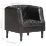 Schwarzer Eimersessel aus echtem Ziegenleder von vidaXL, Sessel - Ref: Foro24-286617, Preis: 283,21 €, Rabatt: %