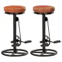 Taburetes de cocina 2 uds cuero auténtico cabra negro y marrón de vidaXL, Taburetes de cocina - Ref: Foro24-286967, Precio: 2...