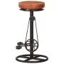 Küchenhocker 2 Stück echtes Ziegenleder schwarz und braun von vidaXL, Küchenhocker - Ref: Foro24-286967, Preis: 209,61 €, Rab...