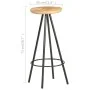 Küchenhocker 4 Einheiten aus rauem Mangoholz von vidaXL, Küchenhocker - Ref: Foro24-286615, Preis: 249,03 €, Rabatt: %