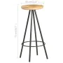 Taburetes de cocina 4 unidades madera de mango rugosa de vidaXL, Taburetes de cocina - Ref: Foro24-286615, Precio: 249,03 €, ...