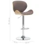 Kitchen stool with taupe gray fabric by vidaXL, Kitchen stools - Ref: Foro24-287414, Price: 147,86 €, Discount: %