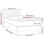 Box spring bed with pink velvet mattress 90x200 cm by vidaXL, Beds and slatted bases - Ref: Foro24-3141466, Price: 293,32 €, ...