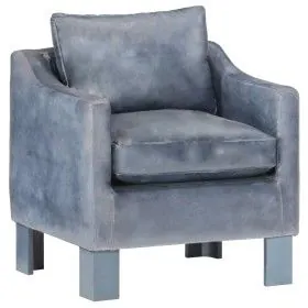 Sillón de cuero auténtico gris de vidaXL, Sillones - Ref: Foro24-286957, Precio: 173,95 €, Descuento: %
