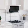 Stainless steel and silver tempered glass extractor hood 60 cm by vidaXL, Extractors - Ref: Foro24-51661, Price: 175,89 €, Di...