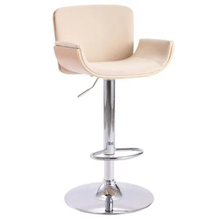 Cremefarbener Küchenhocker aus Kunstleder von vidaXL, Küchenhocker - Ref: Foro24-287377, Preis: 152,06 €, Rabatt: %