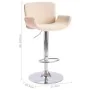 Cremefarbener Küchenhocker aus Kunstleder von vidaXL, Küchenhocker - Ref: Foro24-287377, Preis: 152,06 €, Rabatt: %
