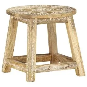 Handbemalter Hocker aus massivem Mangoholz, 38 x 38 x 35 cm von vidaXL, Küchenhocker - Ref: Foro24-287445, Preis: 71,11 €, Ra...