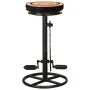 Kitchen stools 2 units leather and printed canvas black and brown by vidaXL, Kitchen stools - Ref: Foro24-286969, Price: 199,...