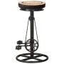 Kitchen stools 2 units leather and printed canvas black and brown by vidaXL, Kitchen stools - Ref: Foro24-286969, Price: 199,...