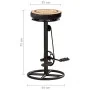 Kitchen stools 2 units leather and printed canvas black and brown by vidaXL, Kitchen stools - Ref: Foro24-286969, Price: 199,...