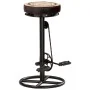 Kitchen stools 2 units leather and printed canvas black and brown by vidaXL, Kitchen stools - Ref: Foro24-286969, Price: 199,...