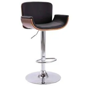 Taburete de cocina cuero sintético negro de vidaXL, Taburetes de cocina - Ref: Foro24-287375, Precio: 162,30 €, Descuento: %