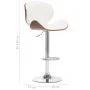 Taburete de cocina cuero sintético blanco de vidaXL, Taburetes de cocina - Ref: Foro24-287410, Precio: 152,47 €, Descuento: %