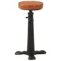 Kitchen stools 2 pcs genuine leather brown cast iron by vidaXL, Kitchen stools - Ref: Foro24-288087, Price: 173,85 €, Discoun...