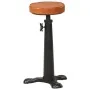 Küchenhocker 2 Stück echtes Leder braunes Gusseisen von vidaXL, Küchenhocker - Ref: Foro24-288087, Preis: 173,85 €, Rabatt: %