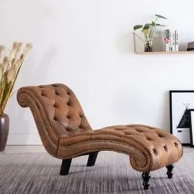 Brown faux suede leather daybed by vidaXL, Daybeds - Ref: Foro24-248607, Price: 277,33 €, Discount: %