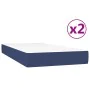 Box spring bed with blue fabric mattress 200x200 cm by vidaXL, Beds and slatted bases - Ref: Foro24-3144552, Price: 529,31 €,...
