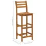 Küchenhocker 4 Einheiten aus massivem Akazienholz von vidaXL, Gartenstühle - Ref: Foro24-310286, Preis: 282,63 €, Rabatt: %