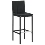 Taburetes altos de jardín cojines 2 uds ratán sintético negro von vidaXL, Gartenstühle - Ref: Foro24-313435, Preis: 145,84 €,...