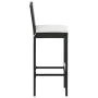 Taburetes altos de jardín cojines 2 uds ratán sintético negro von vidaXL, Gartenstühle - Ref: Foro24-313435, Preis: 145,84 €,...