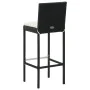 Taburetes altos de jardín cojines 2 uds ratán sintético negro von vidaXL, Gartenstühle - Ref: Foro24-313435, Preis: 145,84 €,...