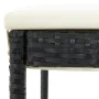 Taburetes altos de jardín cojines 2 uds ratán sintético negro von vidaXL, Gartenstühle - Ref: Foro24-313435, Preis: 145,84 €,...