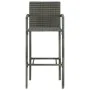 Küchenhocker 2 Stück synthetisches Rattan grau von vidaXL, Gartenstühle - Ref: Foro24-313453, Preis: 97,33 €, Rabatt: %