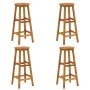Kitchen stools, set of 4, made of solid acacia wood. by vidaXL, Garden chairs - Ref: Foro24-310285, Price: 167,25 €, Discount: %