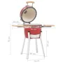 Barbacoa ahumadora Kamado de cerámica 76 cm de vidaXL, Barbacoas - Ref: Foro24-316097, Precio: 309,60 €, Descuento: %